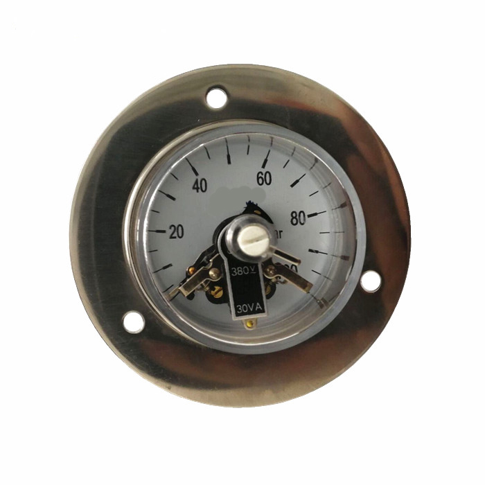 Edged Back Mounted Electric Contact Pressure Gauge 