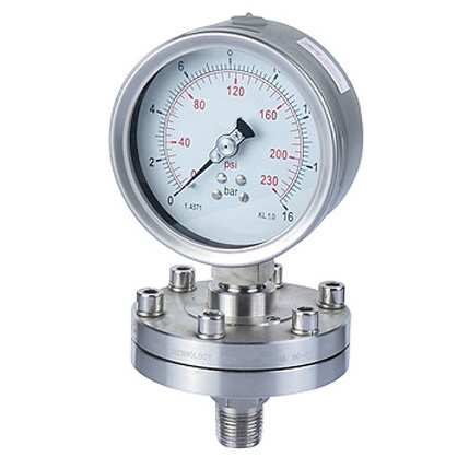 Thread Mounted Diaphragm Seal Pressure Gauge