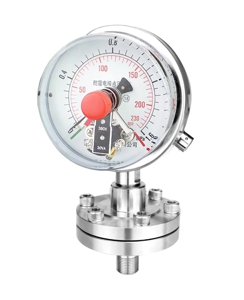 Diaphragm Seal Electric Contact Pressure Gauge